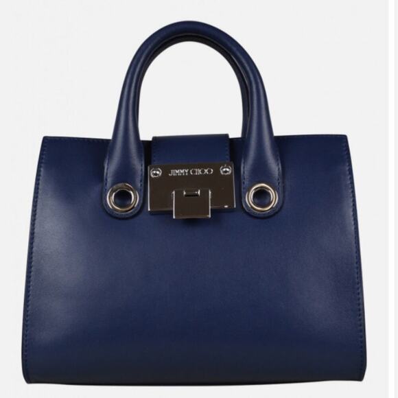 Jimmy choo large Riley crossbody tote bag in navy - Picture 1 of 16